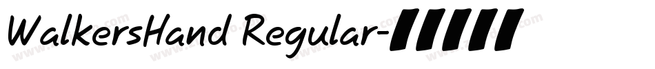 WalkersHand Regular字体转换